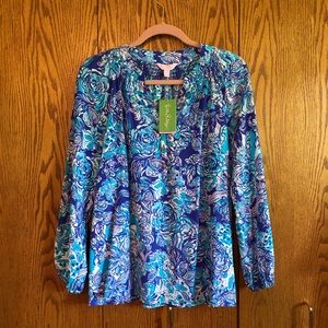 NWT Lilly Pulitzer silk Elsa Top size small